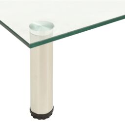 Berkfield Home TV Stand Transparent 60x35x17 cm Tempered Glass in Clear - Size: 60 x 35 x 17 cm - thumbnail 4
