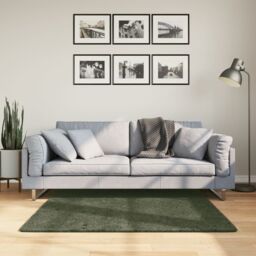 Berkfield Home Rug HUARTE Short Pile Soft & Washable Forest Green 120x120 cm - Size: Medium - thumbnail 1