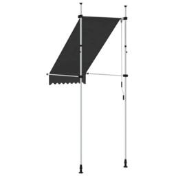 Berkfield Home Manual Retractable Awning 100 cm Anthracite in Charcoal - thumbnail 4