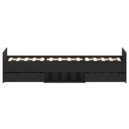 Berkfield Home Modern Bed Frame without Mattress Black Oak 90x200 cm Engineered Wood - thumbnail 8