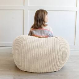 rucomfy Beanbags rucomfy Indoor Classic Kids Bean Bag Chair - Jumbo Cord Slouchbag in Ivory