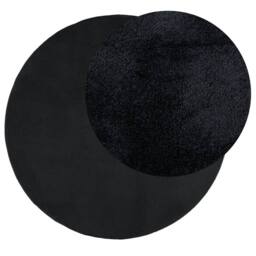 Berkfield Home Rug OVIEDO Short Pile Black √ò 160 cm - Size: Medium - thumbnail 3