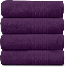 GAVENO CAVAILIA 4 Pack Hampton Towel in Purple - Size: Bath Sheet - thumbnail 1