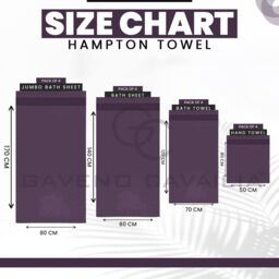 GAVENO CAVAILIA 4 Pack Hampton Towel in Purple - Size: Bath Sheet - thumbnail 3