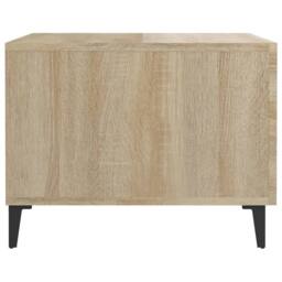 Berkfield Home Decorative Coffee Table with Metal Legs 2 pcs Sonoma Oak 50x50x40 cm in Light Oak - Size: 50 x 50 x 40 cm - thumbnail 8