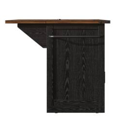 Merax Mobile Kitchen Island Trolley with Drop Leaf Worktop & Storage in Black - thumbnail 7