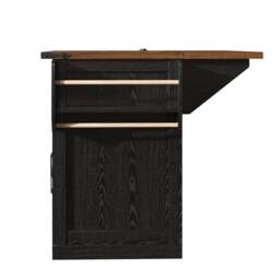 Merax Mobile Kitchen Island Trolley with Drop Leaf Worktop & Storage in Black - thumbnail 8