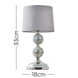 ValueLights Harmony Grey Table Lamp - thumbnail 6