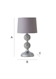 ValueLights Harmony Grey Table Lamp - thumbnail 9