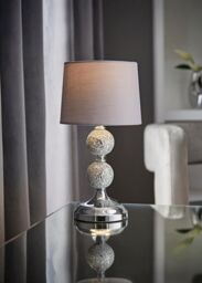 ValueLights Harmony Grey Table Lamp - thumbnail 1