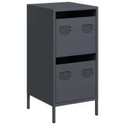 Berkfield Home Sideboard Anthracite 35x39x73.5 cm Cold-rolled Steel in Black - thumbnail 2