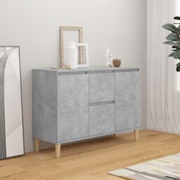 Berkfield Home Sideboard Concrete Grey 103.5x35x70 cm Engineered Wood - thumbnail 1