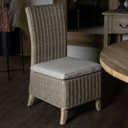Lemon Pavilion Furniture and Decor Capri Collection Outdoor Dining Chair - L60 x W48 x H103 cm - Beige - thumbnail 4