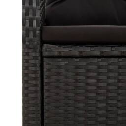 Berkfield Home 7 Piece Garden Dining Set Black Poly Rattan&Solid Wood Acacia - thumbnail 8