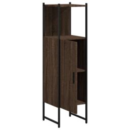 Berkfield Home Bathroom Cabinet Brown Oak 33x33x120.5 cm Engineered Wood - thumbnail 6