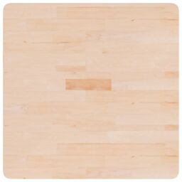 Berkfield Home Square Table Top 70x70x4 cm Untreated Solid Wood Oak in Brown - Size: 70 x 70 x 4 cm - thumbnail 2