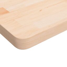 Berkfield Home Square Table Top 70x70x4 cm Untreated Solid Wood Oak in Brown - Size: 70 x 70 x 4 cm - thumbnail 3
