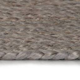 Berkfield Home Handmade Rug Jute Round 150 cm Grey - Size: 100 cm diameter - thumbnail 3