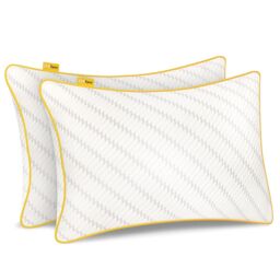 Cosi Home Luxury Memory Foam Pillow with Adjustable Filling - 2 Pack in Off-White