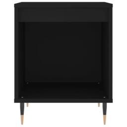Berkfield Home Bedside Cabinet Black 40x35x50 cm Engineered Wood - Size: 40 x 35 x 50 cm - thumbnail 4
