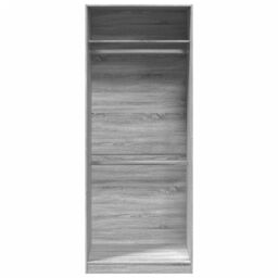Berkfield Home Wardrobe Grey Sonoma 80x50x200 cm Engineered Wood - Size: 80 x 50 x 200 cm - thumbnail 4
