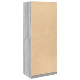 Berkfield Home Wardrobe Grey Sonoma 80x50x200 cm Engineered Wood - Size: 80 x 50 x 200 cm - thumbnail 6