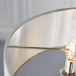 Loops Ceiling Pendant Light - Bright Nickel & Charcoal Fabric - 3 x 40W E14 - e10231 in Metallics - thumbnail 5