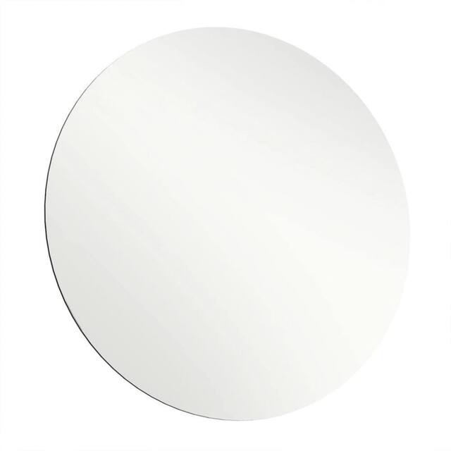 VOGREX 40cm Frameless Round Explosion-Proof Tempered Glass Wall Mirror in Clear - image 1