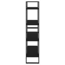Berkfield Home Decorative 4-Tier Book Cabinet Black 80x30x140 cm Engineered Wood - Size: 80 x 30 x 140 cm - thumbnail 6