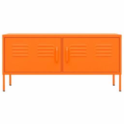 Berkfield Home TV Cabinet Orange 105x35x50 cm Steel - Size: 105 x 35 x 50 cm - thumbnail 3