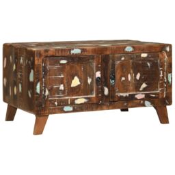 Berkfield Home Coffee Table Multicolour 80x54x45 cm Solid Wood Reclaimed in Brown - Size: 80 x 54 x 45 cm - thumbnail 8