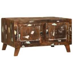 Berkfield Home Coffee Table Multicolour 80x54x45 cm Solid Wood Reclaimed in Brown - Size: 80 x 54 x 45 cm - thumbnail 2