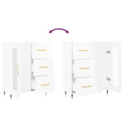 Berkfield Home Sideboard High Gloss White 69.5x34x90 cm Engineered Wood - thumbnail 9