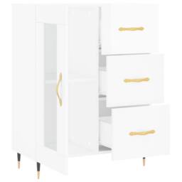 Berkfield Home Sideboard High Gloss White 69.5x34x90 cm Engineered Wood - thumbnail 6