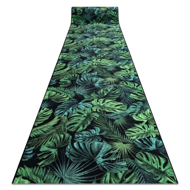 RugsX Anti-Slip Monstera Runner in Green - Size: 80 cm x 110 cm - image 1
