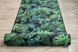 RugsX Anti-Slip Monstera Runner in Green - Size: 80 cm x 110 cm - thumbnail 5