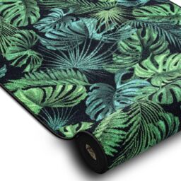 RugsX Anti-Slip Monstera Runner in Green - Size: 80 cm x 110 cm - thumbnail 2