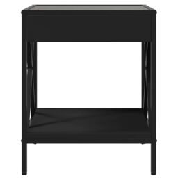 Berkfield Home Coffee Table with Infinity LED Black 40x40x49 cm - Size: 40 x 40 x 49 cm - thumbnail 6