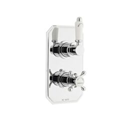 Clifton Chrome Shower with Hung Slide Rail Kit & Overhead Drencher in Silver - thumbnail 2