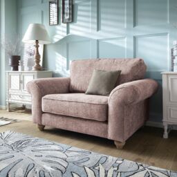 Abakus Direct Ingrid Collection Cuddle Chair in Woodrose in Rose - thumbnail 1