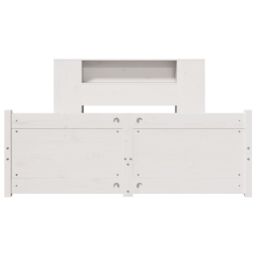 Berkfield Home Bookcase Bed without Mattress White 160x200cm Solid Wood Pine - Size: 160x200 cm - thumbnail 4