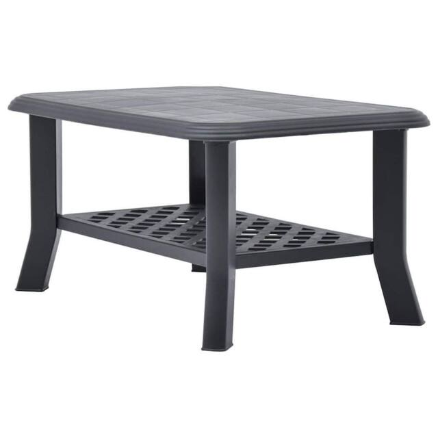 Berkfield Home Coffee Table Anthracite 90x60x46 cm Plastic in Charcoal - Size: 90 x 60 x 46 cm - image 1