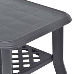 Berkfield Home Coffee Table Anthracite 90x60x46 cm Plastic in Charcoal - Size: 90 x 60 x 46 cm - thumbnail 5