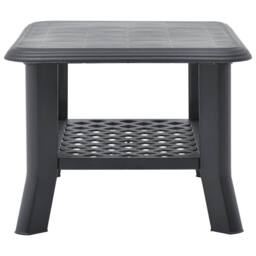 Berkfield Home Coffee Table Anthracite 90x60x46 cm Plastic in Charcoal - Size: 90 x 60 x 46 cm - thumbnail 4