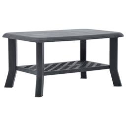 Berkfield Home Coffee Table Anthracite 90x60x46 cm Plastic in Charcoal - Size: 90 x 60 x 46 cm - thumbnail 2