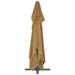 Berkfield Home Outdoor Umbrella with Portable Base Taupe - thumbnail 5