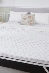 Ezysleep All Seasons Memory Foam Mattress Topper in White - Size: Double - thumbnail 2