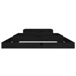 Berkfield Home Planter Black 110x110x27 cm Solid Wood Pine - Size: 110 x 110 x 27 cm - thumbnail 4