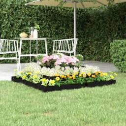 Berkfield Home Planter Black 110x110x27 cm Solid Wood Pine - Size: 110 x 110 x 27 cm - thumbnail 2
