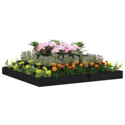 Berkfield Home Planter Black 110x110x27 cm Solid Wood Pine - Size: 110 x 110 x 27 cm - thumbnail 1